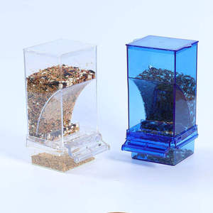 Automatische plastic voerbak voor vogels, papegaaien en duiven, met zaaddispenser voor vogelkooien en -kommen - Product Image 3