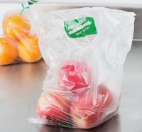Sacs plats transparents de qualité alimentaire PE personnalisés en usine Sacs de supermarché Carton emballé Rouleau à fond carré réutilisable Caractéristique étanche