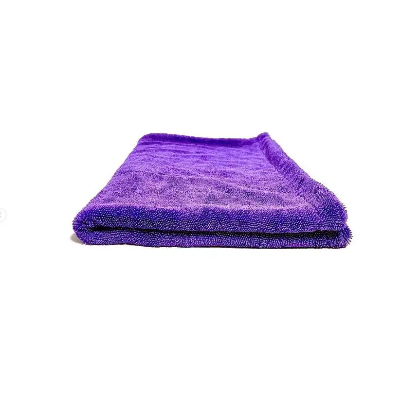 Alta qualidade 1200gsm microfibra pano Auto Care premium dupla cor duo torcido loop microfibra toalha de secagem para secagem de água