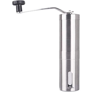 Moulin à café manuel commercial en acier inoxydable, réglages ajustables, meules coniques, capacité 25g, pour usage extérieur, hôtelier et domestique - Product Image 1