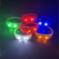 Pulsera de Goma LED Intermitente con Luz Brillante en la Oscuridad, Activada por Sonido, Recuerdo de Fiesta para Celebraciones de Pascua