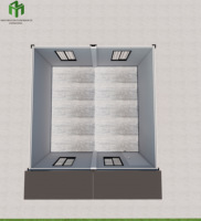 Bâtiment de bureau moderne en conteneur, extensible et détachable, avec structure en acier, au design respirant de haute qualité, confortable et portable.