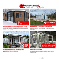Villa mobile préfabriquée de luxe Maison préfabriquée 2 3 chambres à coucher Maison pliante préfabriquée 20 pieds 40 pieds Maison modulaire en conteneur extensible Prix