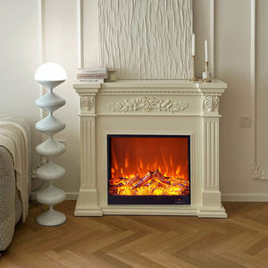 Chimenea eléctrica hecha <span class=keywords><strong>en</strong></span> EE. UU. con montaje <span class=keywords><strong>en</strong></span> pared Wi-Fi Acabado <span class=keywords><strong>en</strong></span> madera natural Control remoto Tipo de enchufe AU/US-Piezas de repuesto - Product Image 4