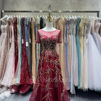 Jancember LSJA80 Nouvelle Arrivée Robes de Soirée à Manches Courtes pour Femmes