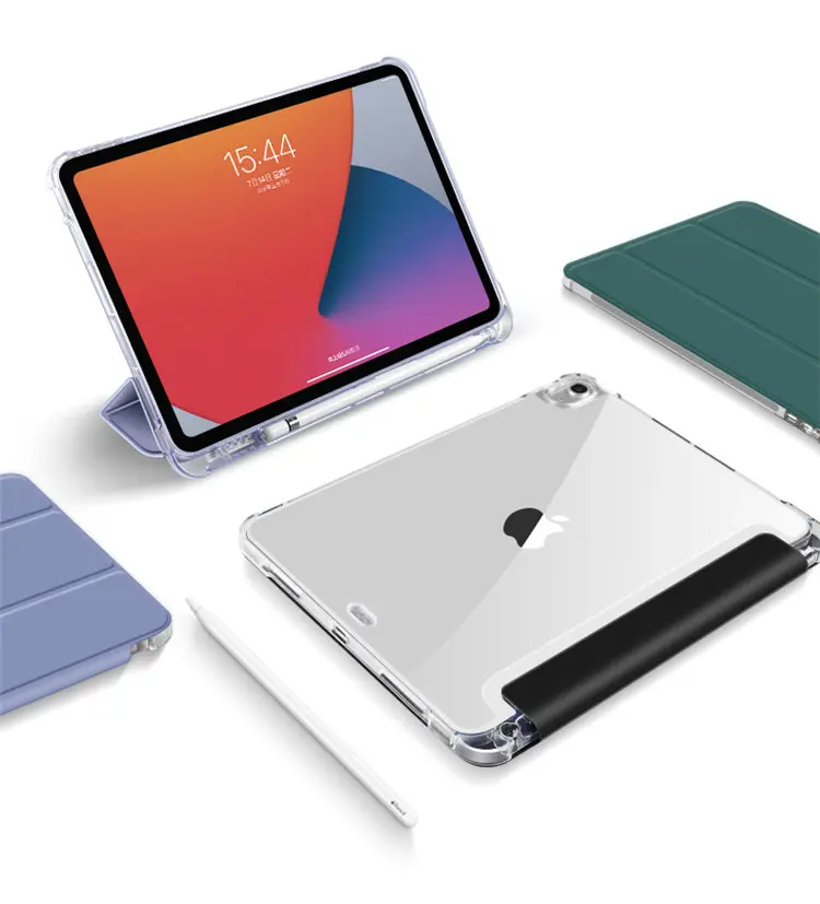 Funda abatible con Portalápices para tableta, cubierta magnética de escritorio con encendido automático para iPad pro 2020 11 12,9 pulgadas
