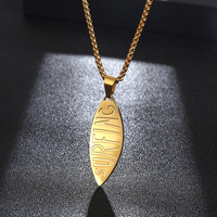 Fournisseur Meilleures ventes Collier vague classique en acier inoxydable avec breloques pour planche de surf Bijoux avec pendentif surf pour hommes et femmes