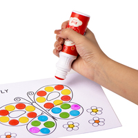 Marqueurs à points lavables pour l'éducation précoce, vente chaude, économiques, 60 ml, pointe de 18 mm, lot de 8 stylos à points pour le graffiti