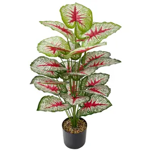 Artificial Flowers Outdoor Faux Taro Plastic Artificial Plants For Wedding Home Decoration