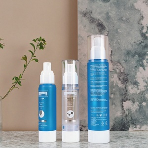 Skin Care Lotion Black 15Ml 30Ml 50Ml 80Ml 100Ml 120Ml 150Ml 200Ml Clear Plastic Airless <b>Pump</b> <b>Bottle</b> for Lotion Serum - Product Image 2