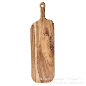 Tabla de Cortar de Madera de Acacia de 41x12x1.5 cm con Asa, Rectangular, Antibacteriana, para Uso Doméstico en la Cocina - Product Image 1