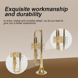 Trompette professionnelle de petite taille en or B-Tone, instrument de haute qualité - Product Image 5