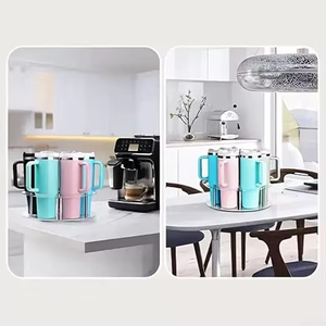 믹스웨어스 이중 360도 회전 아크릴 물병 보관 랙 주방 캐비닛 정리대 40온스 대용량 - Product Image 3