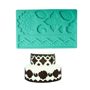 Fondant <b>Cake</b> Silicone Mold Flower Shape Embossed Edge <b>Cake</b> <b>Decorating</b> <b>Supplies</b> Wedding DIY Baking Tool - Product Image 4