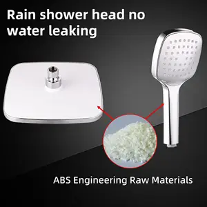 360 derece kendi kendini temizleyen yağmur duş başlığı ve banyo için yüksek basınçlı su tasarrufu duş seti ile el duş başlığı