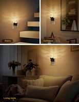 ZHILAI 1W LED Mini Lampe de Nuit Moderne en Plastique avec Capteur de Luminosité Réglable à Brancher pour Chambre, Escalier, Cuisine