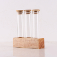 18ml 22ml Pots en verre givrés estampés à chaud pour herbes, avec bouchon à vis, hermétiques, tubes doseurs individuels, Marque Hanling