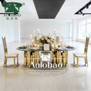 Luxurious Design Stainless Steel Wholesale Wedding <b>Table</b> and Chairs - Product Image 4