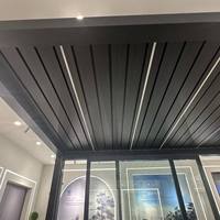 Pavillon bioclimatique extérieur en aluminium imperméable et résistant à la pluie, directement de l'usine