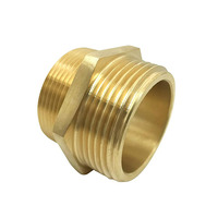 Raccords de tuyauterie en laiton OEM, raccord hexagonal mâle 1-1/2 NPT vers mâle 1-1/2 NST NH, adaptateur de tuyau d'incendie pour hydrant