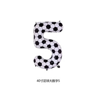Nouveau ballon de football numérique en aluminium noir et blanc de 40 pouces pour la décoration de compétitions sportives et de fêtes