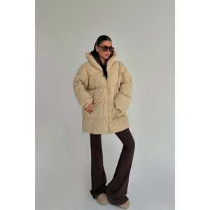 Chaqueta Bomber Reversible de Cuero Sintético Crema para Otoño/Primavera con Logotipo Personalizado, Relleno de Poliéster y Algodón, Forro de Nailon, Talla Grande - Product Image 3