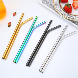 8 مللي متر مخصصة الفولاذ المقاوم للصدأ القش الملونة شفاطات للشرب صديقة للبيئة القش - Product Image 3