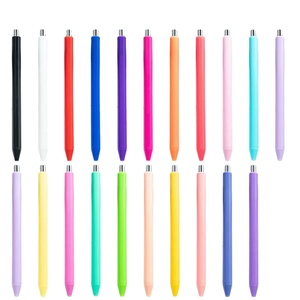 Stylos à bille rétractables couleur macaron, écriture fluide, en plastique, à clic, pour fournitures de <span class=keywords><strong>bureau</strong></span> et scolaires, logo personnalisé disponible - Product Image 1