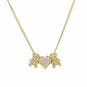 Gioielli alla Moda per Bambini con Collana con Ciondolo a Forma di Cuore, Zirconi Incastonati, Stile Elegante, Gioielli da Regalo - Product Image 2