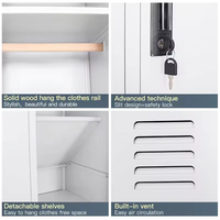 Serrure à clé commerciale en acier laminé à froid à 4 niveaux et 12 portes Structure démontable Armoire de rangement pour salle de sport