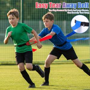 Sports Flag Football Webbing Waist Flag Bright Color Adjustable Competition <b>Training</b> <b>Equipment</b> PVC American Soccer Buckle Belt - Product Image 4