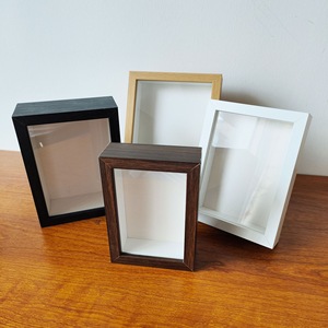 Cadres en bois 3D de haute qualité, vente en gros, personnalisés, pour l'affichage mural, cadres à ombre avec <span class=keywords><strong>verre</strong></span> - Product Image 3