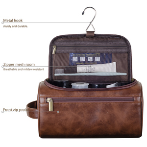 Trousse de Toilette Multifonction Tendance en Cuir pour Hommes – Sac de Lavage Cosmétique de Voyage Étanche - Product Image 5