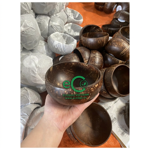 ชุดชามมะพร้าวออร์แกนิก Eco2go พร้อมช้อนไม้ - ชามมะพร้าวทำมือย่อยสลายได้ 100% สำหรับห้องครัว ร้านกาแฟ และของขวัญรักษ์โลก - Product Image 3