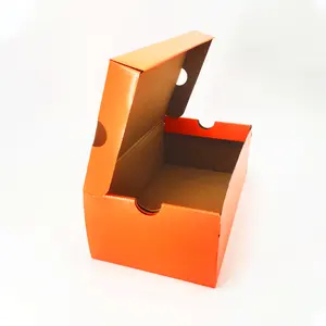 Turuncu ayakkabı kutusu özel logo renk baskılı oluklu ayakkabı ambalaj kutusu