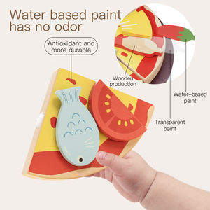 Juguete de <span class=keywords><strong>Pizza</strong></span> de Simulación de Cocina de Madera, Juguete Educativo para el Desarrollo Intelectual, Juguete Interactivo para Padres e Hijos - Product Image 6