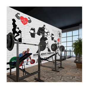 Strongman Muscular Man Haltérophilie <span class=keywords><strong>Papier</strong></span> <span class=keywords><strong>Peint</strong></span> Style Industriel Brique Motif Fond Mur Sports Club Gym <span class=keywords><strong>Papier</strong></span> <span class=keywords><strong>Peint</strong></span> - Product Image 2
