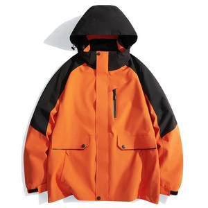 Veste <span class=keywords><strong>d</strong></span>'extérieur unisexe imperméable coupe-vent pour hommes et femmes, groupe <span class=keywords><strong>d</strong></span>'achat, longue fermeture éclair hydrofuge - Product Image 3