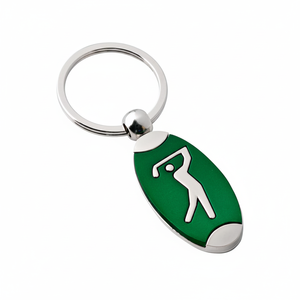 Portachiavi Promozionale a Forma di Green da Golf, Moschettone Unico per uno Stile Personalizzato - Product Image 2