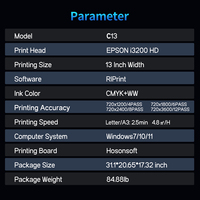 Impresora DTF A3 al Mejor Precio, Cabezal de Impresión I3200, Máquina de Impresión Directa a Película Todo en Uno para Camisetas, Sudaderas y Telas