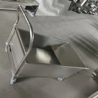 Chariot à trémie en acier inoxydable de qualité commerciale 9L pour la farine de viande et les légumes Chariot propre de qualité pour l'hôtel