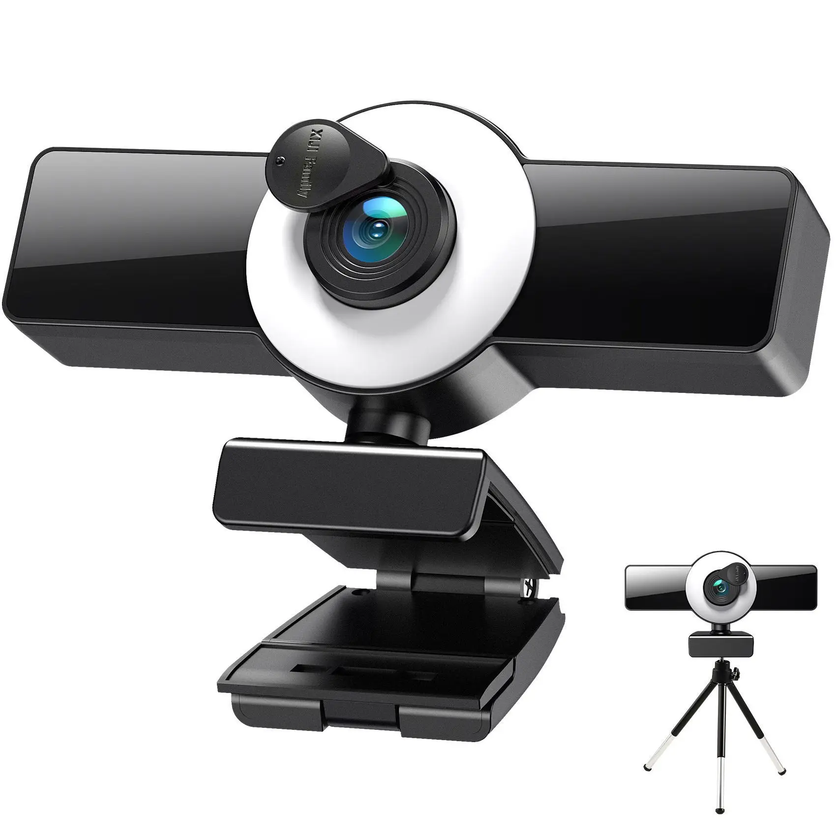 लाइव मिनी कैमरों 4k 2k वीडियो कैमरा भरने एलईडी प्रकाश वेब कैमरा कंप्यूटर वीडियो चैट के लिए उपयुक्त ऑटो फोकस कैमरा