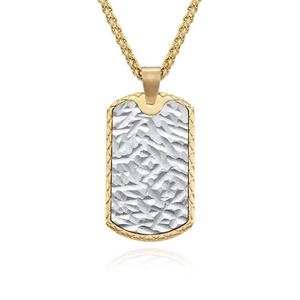 Nouveaux hommes écorce désordonnée Grain roi marque pendentif mode tendance titane acier collier - Product Image 1