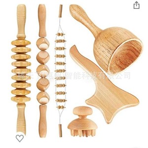 Handheld Wood Therapy <b>Massage</b> Tool Wooden Body Sculpting Tools for Lympahtic Drainage Anti-Cellulite Muscle Pain Relief - Product Image 5