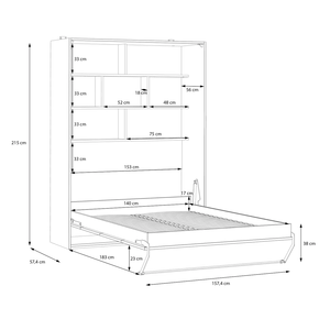 Modern ev mobilyası yerden tasarruf gizli duvar Murphy yatak depolama raf cabrio demir tasarım yatak odası için özelleştirilmiş seçenekleri - Product Image 2