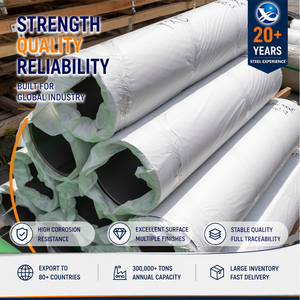 Bande d'acier inoxydable laminée à chaud ASTM A240, finition BA, 0,5 mm, 1500 mm ID, 508 mm, pour la fabrication d'ascenseurs (référence 430 409L) - Product Image 1