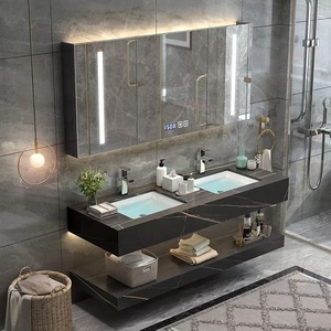 CBMmart doppio lavandino a parete <span class=keywords><strong>bagno</strong></span> moderno galleggiante lavabo lavabo <span class=keywords><strong>in</strong></span> pietra sinterizzata <span class=keywords><strong>in</strong></span> marmo bianco lavandino <span class=keywords><strong>bagno</strong></span> - Product Image 3