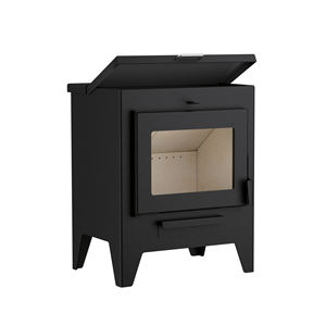 Poêle à bois 9KW avec <span class=keywords><strong>MINI</strong></span> <span class=keywords><strong>four</strong></span> pour biscuits et pizzas Poêle à bois intérieur pour chauffer et cuisiner - Product Image 1