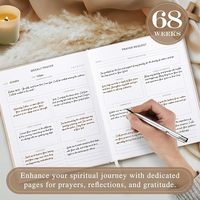 Carnet de Notes A5 en Tissu Rigide Personnalisé Planificateur Livre d'Impression Positivité Journal de Prière Quotidien