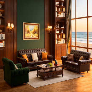 طقم أريكة خشبية E2335 (مقعد فردي/مقعد مزدوج/ثلاثي المقاعد) تصميم عصري أنيق للفنادق والشقق وغرف المعيشة وغرف الضيوف والشقق الفندقية - Product Image 4